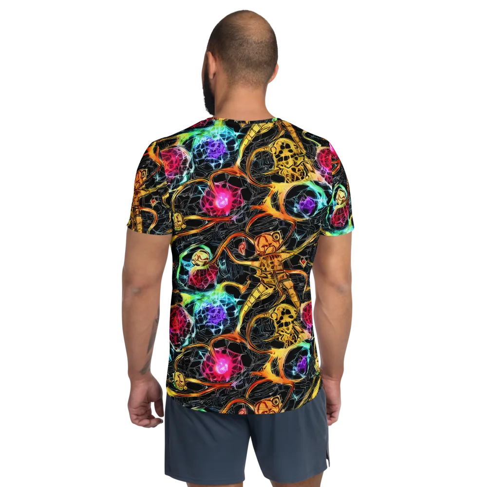 Psychedelic Pulsar on Men's Athletic T-Shirt — Back