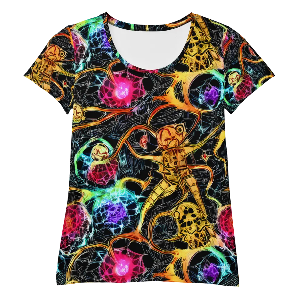Psychedelic Pulsar on Women's Athletic T-Shirt — Front