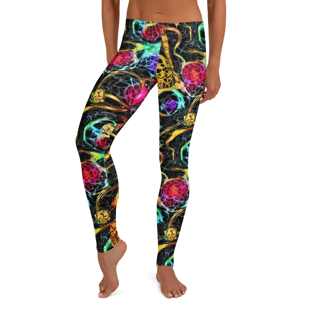 Psychedelic Pulsar on Leggings — Front