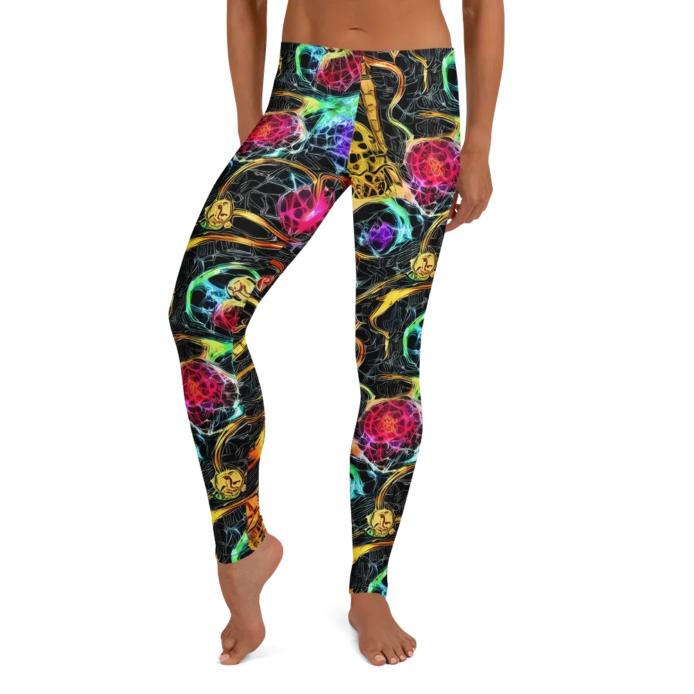 Psychedelic Pulsar on Leggings — Front