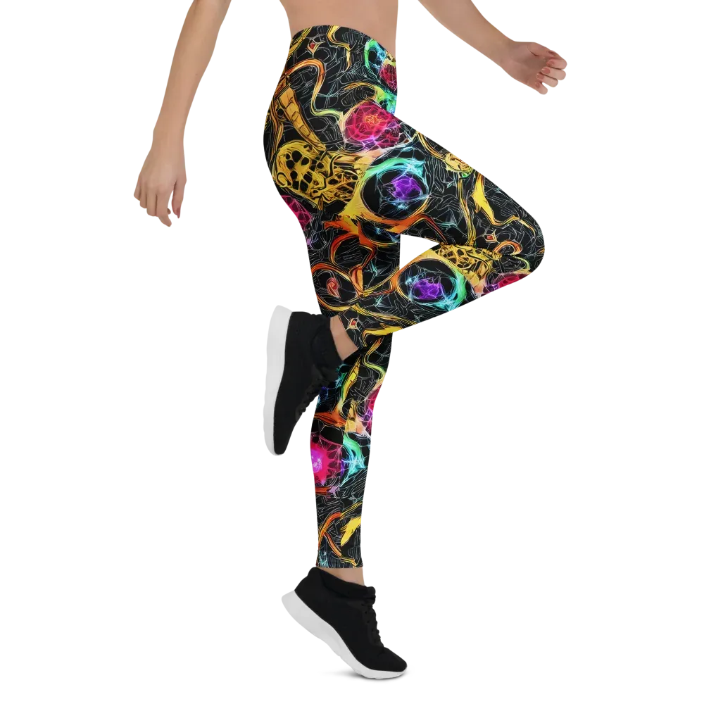 Psychedelic Pulsar on Leggings — Right