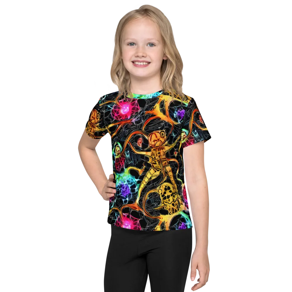 Psychedelic Pulsar on Kids Crew Neck T-Shirt — Front