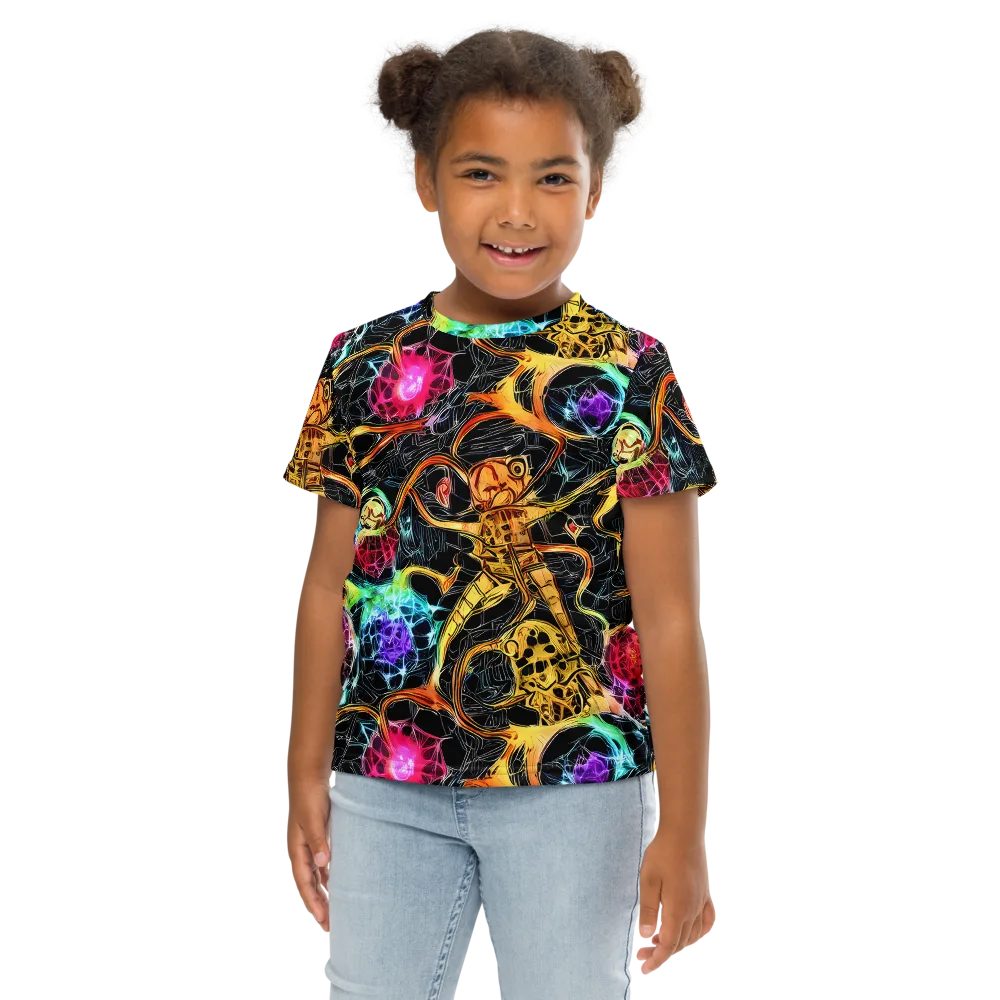 Psychedelic Pulsar on Kids Crew Neck T-Shirt — Front