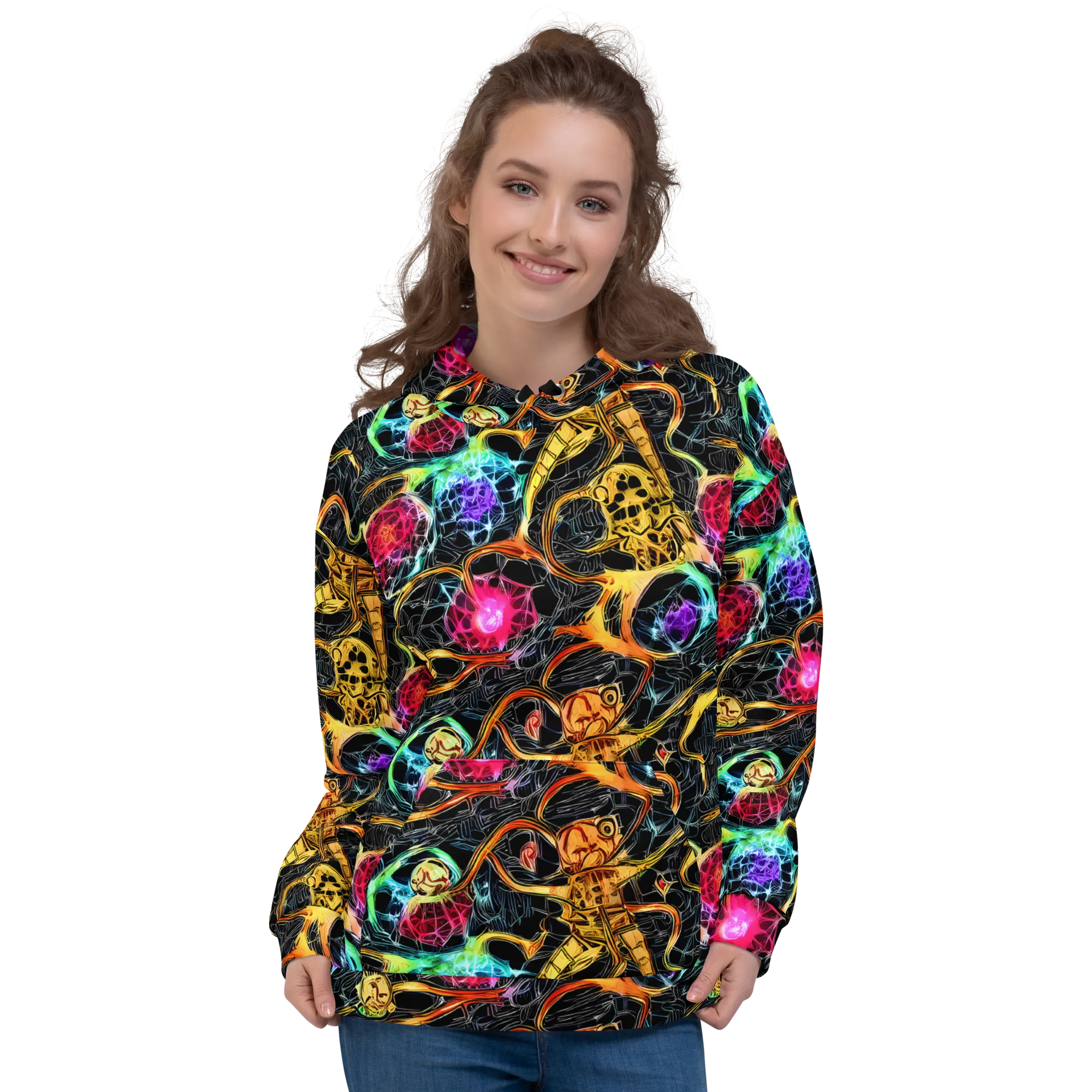 Psychedelic Pulsar on Hoodie — Front