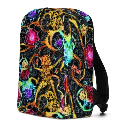 Psychedelic Pulsar on a Minimalist Backpack