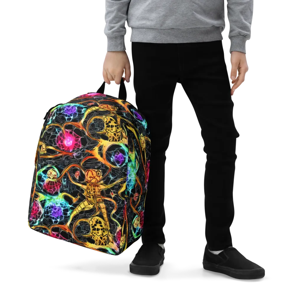 Psychedelic Pulsar on Minimalist Backpack — Zoomed-in