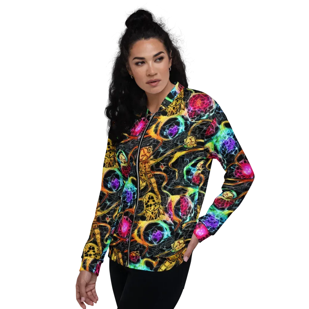 Psychedelic Pulsar on Bomber Jacket — Left