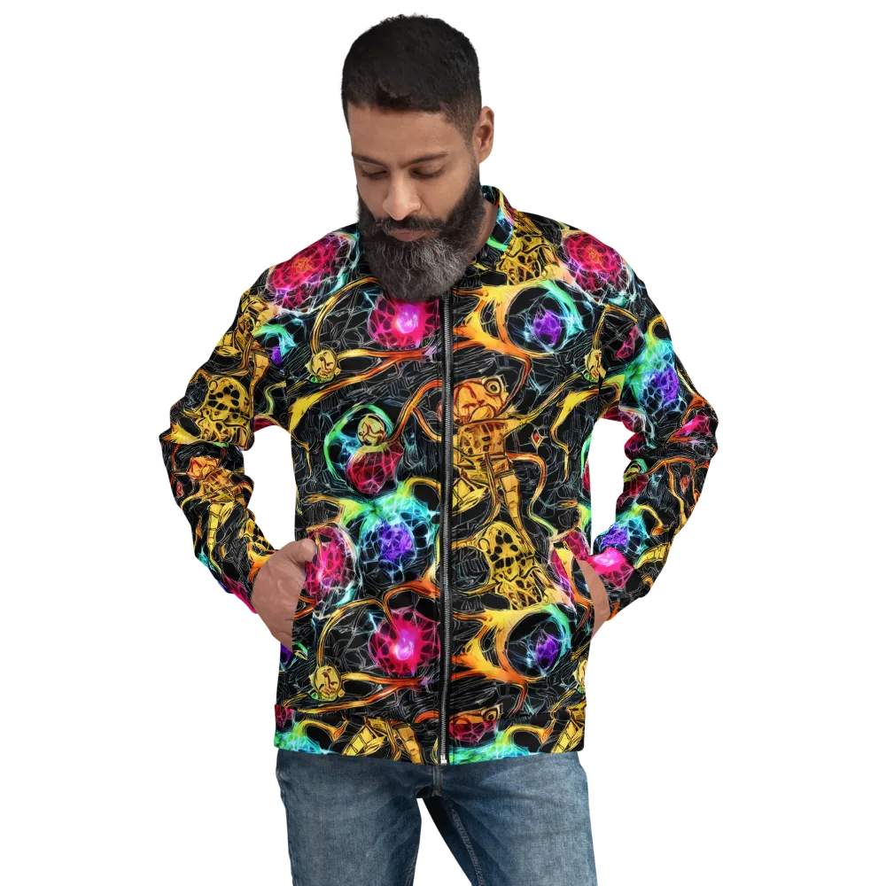 Psychedelic Pulsar on Bomber Jacket — Front