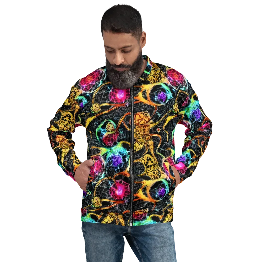 Psychedelic Pulsar on Bomber Jacket — Front