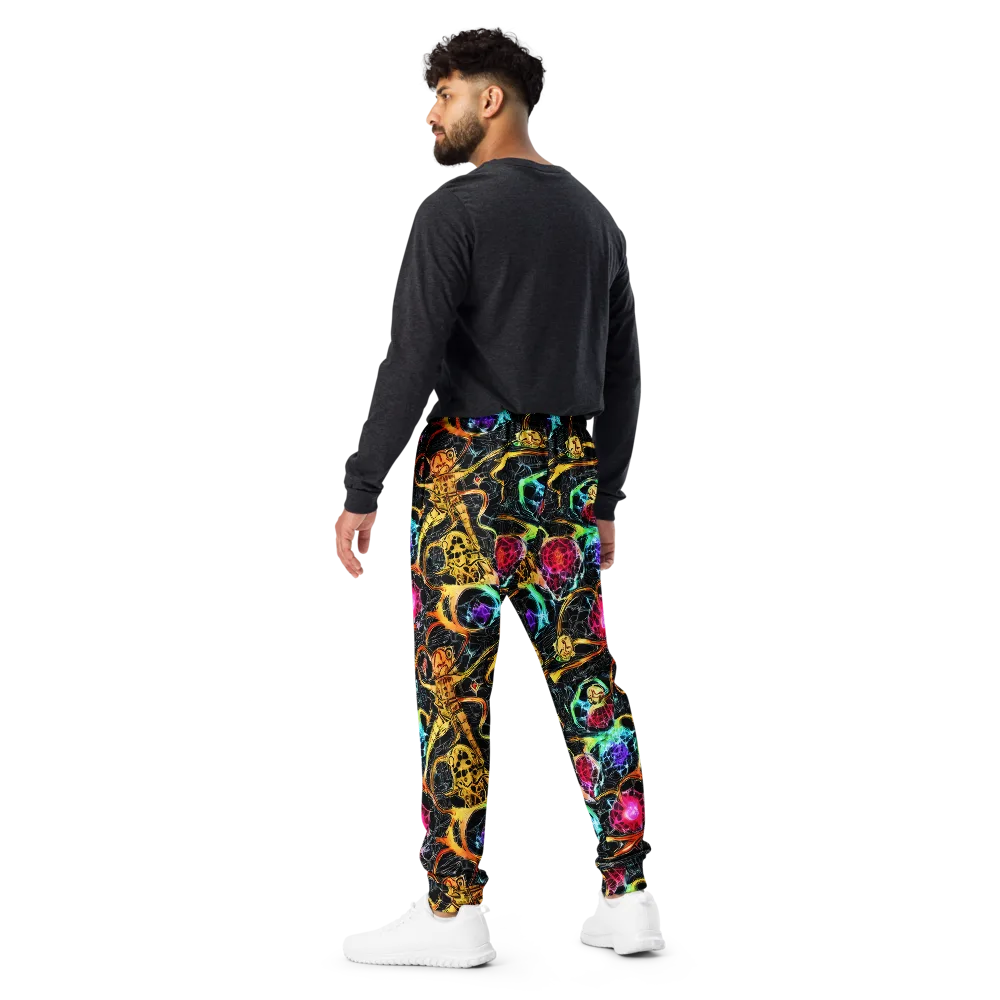 Psychedelic Pulsar on Men's Joggers — Back