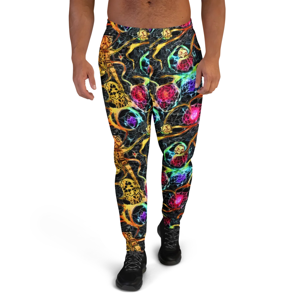 Psychedelic Pulsar on Men's Joggers — Front