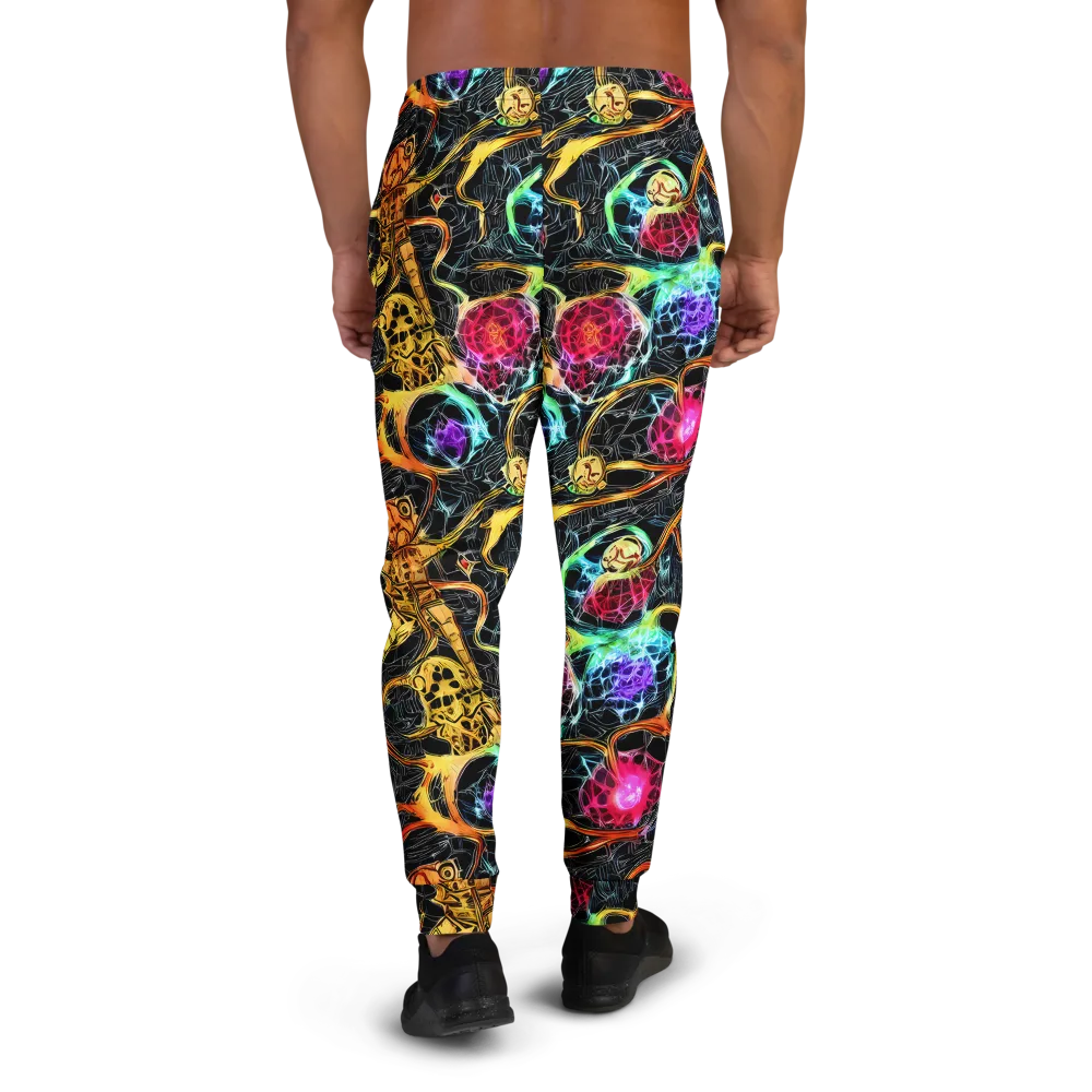 Psychedelic Pulsar on Men's Joggers — Back