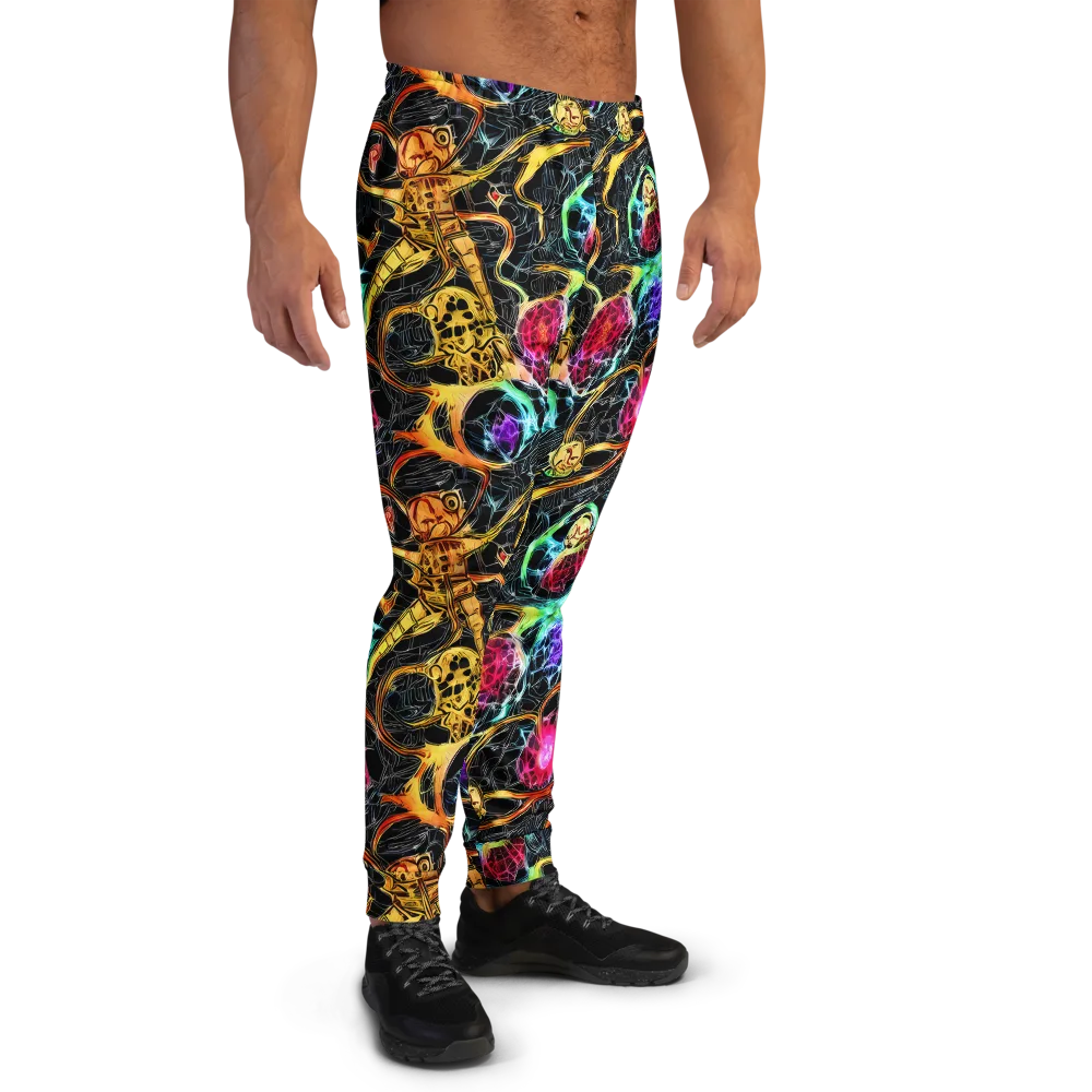 Psychedelic Pulsar on Men's Joggers — Right