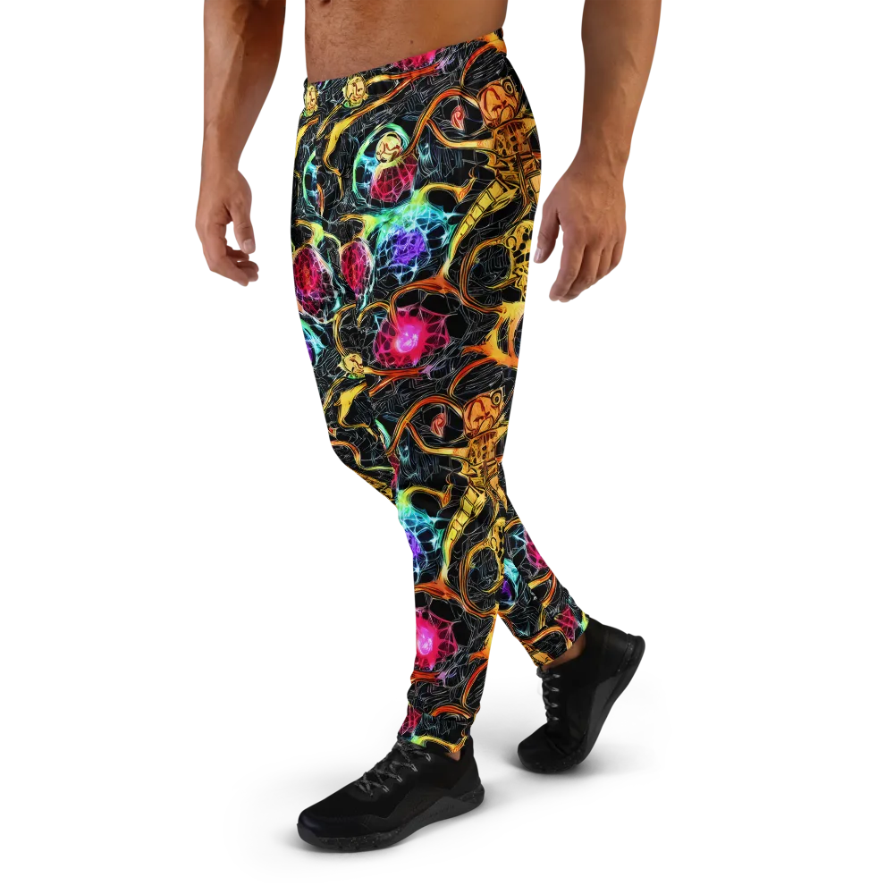 Psychedelic Pulsar on Men's Joggers — Left