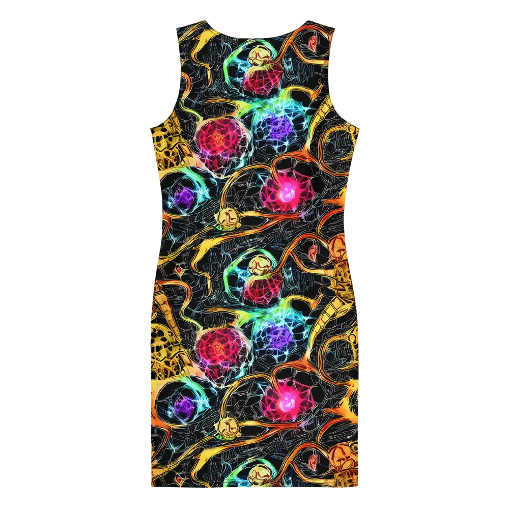 Psychedelic Pulsar on Bodycon Dress — Back