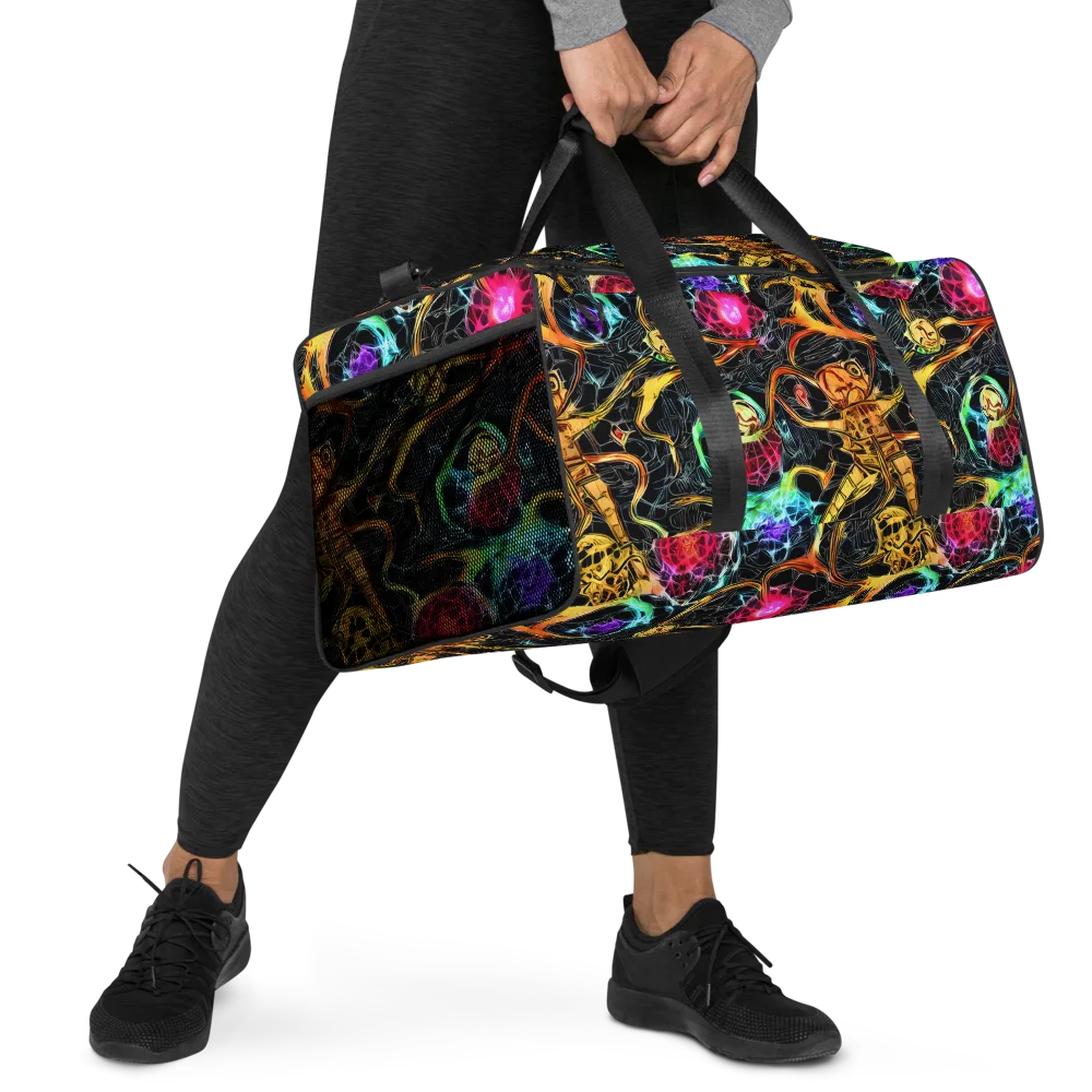 Psychedelic Pulsar on Duffle Bag — Right Front