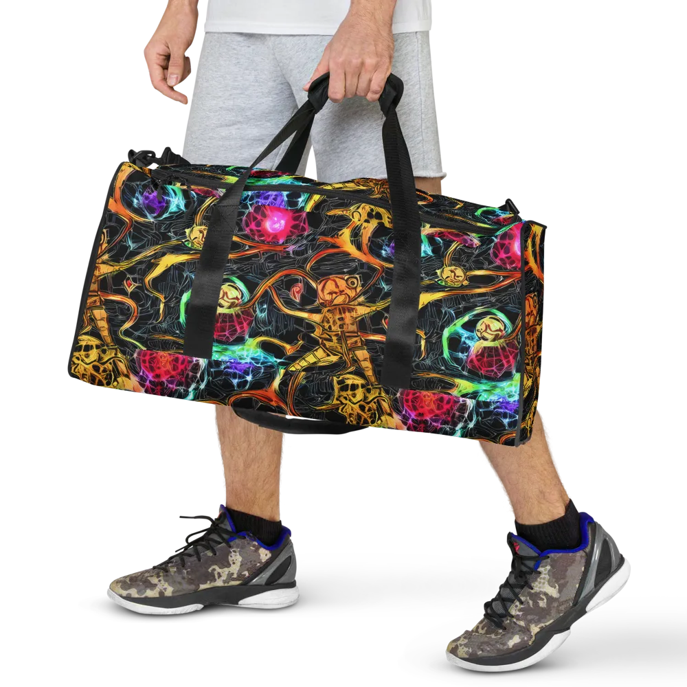 Psychedelic Pulsar on Duffle Bag — Front