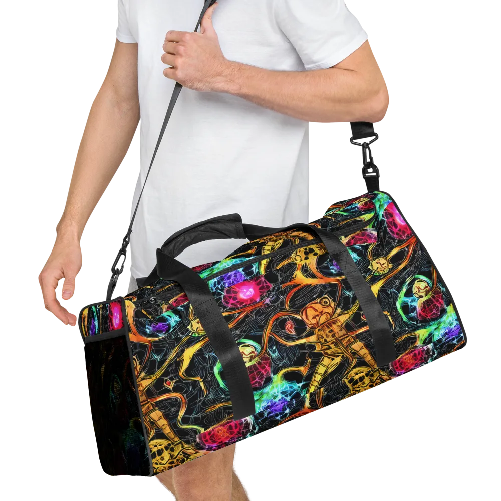 Psychedelic Pulsar on Duffle Bag — Right Front