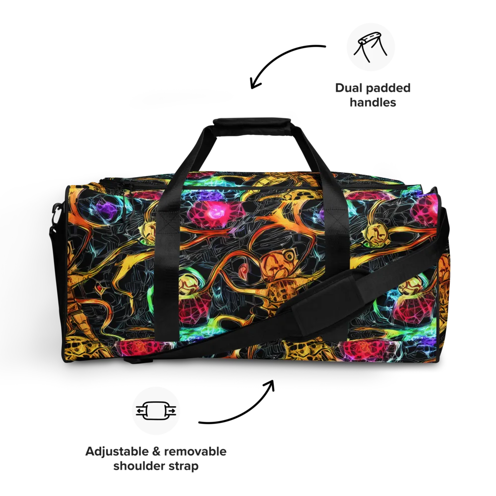 Psychedelic Pulsar on Duffle Bag — Front