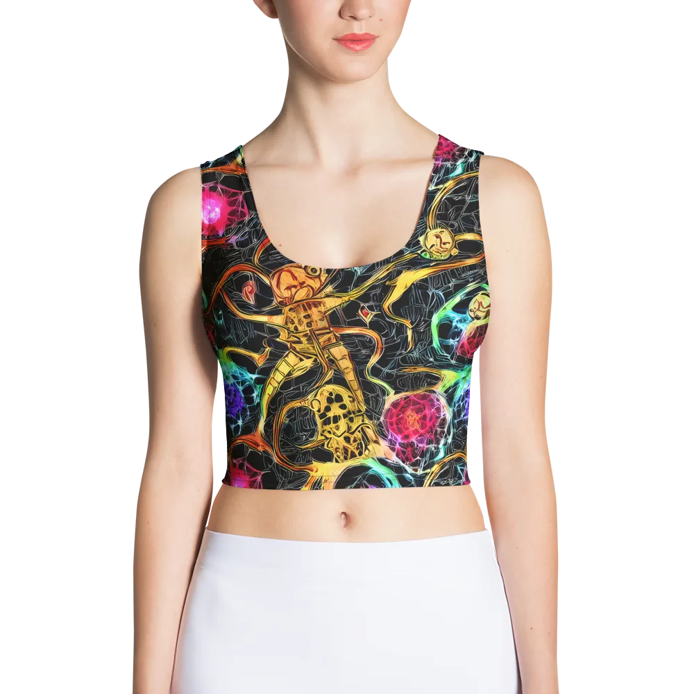 Psychedelic Pulsar on Crop Top — Front