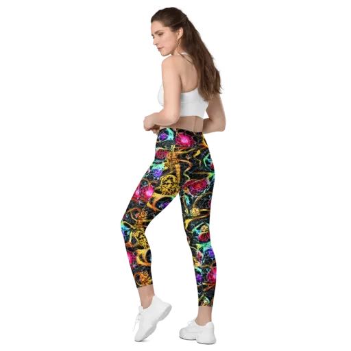 Psychedelic Pulsar on a Leggings with Pockets