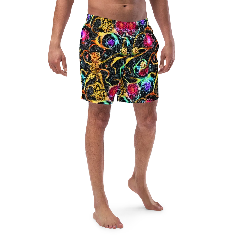 Psychedelic Pulsar on Swim Trunks — Front