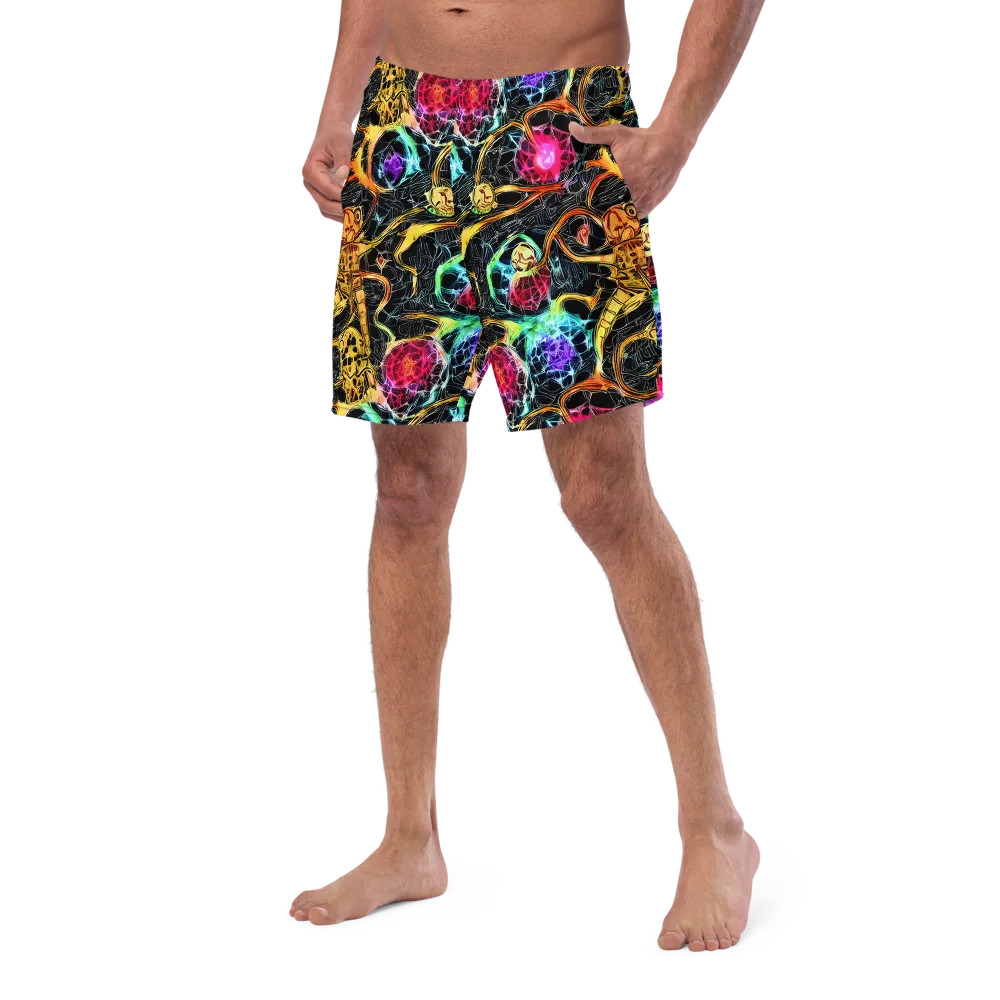 Psychedelic Pulsar on Swim Trunks — Left Front
