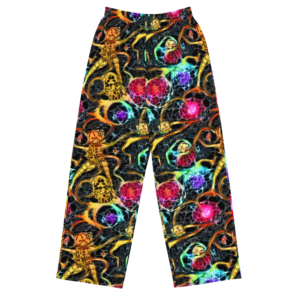 Psychedelic Pulsar on Wide-Leg Pants — Front
