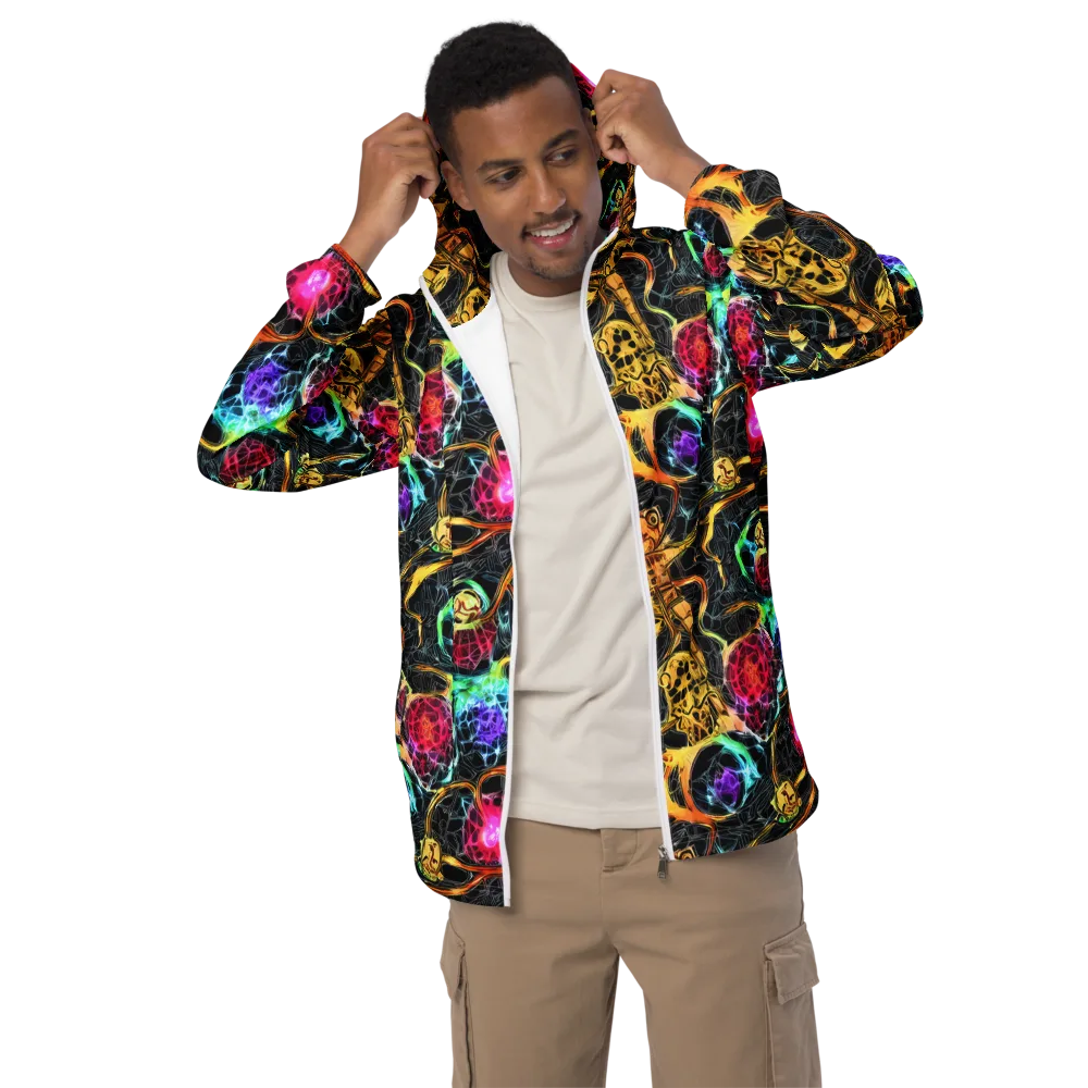 Psychedelic Pulsar on Men's Windbreaker — Front