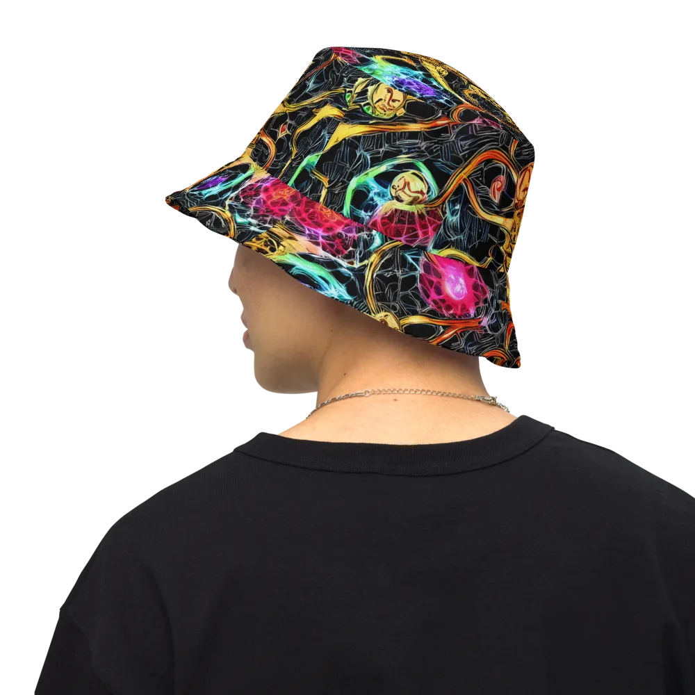Psychedelic Pulsar on Reversible Bucket Hat — Back Inside