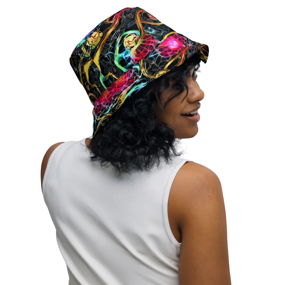 Psychedelic Pulsar on Reversible Bucket Hat — Right Outside