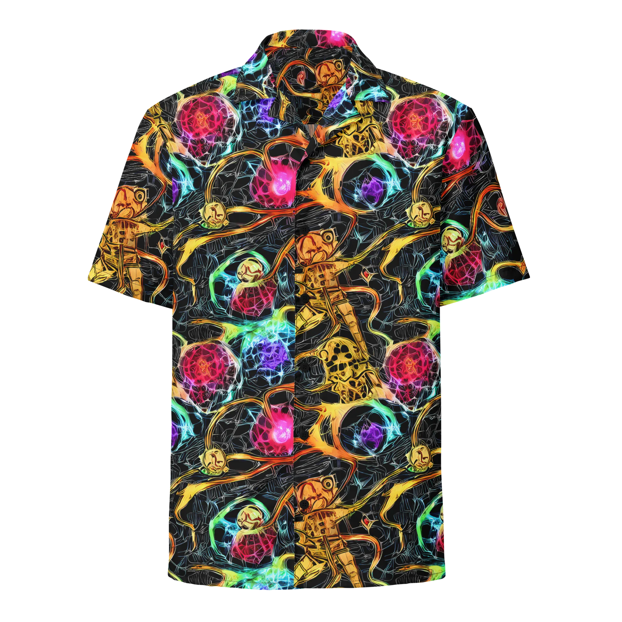Psychedelic Pulsar on Button Shirt — Front