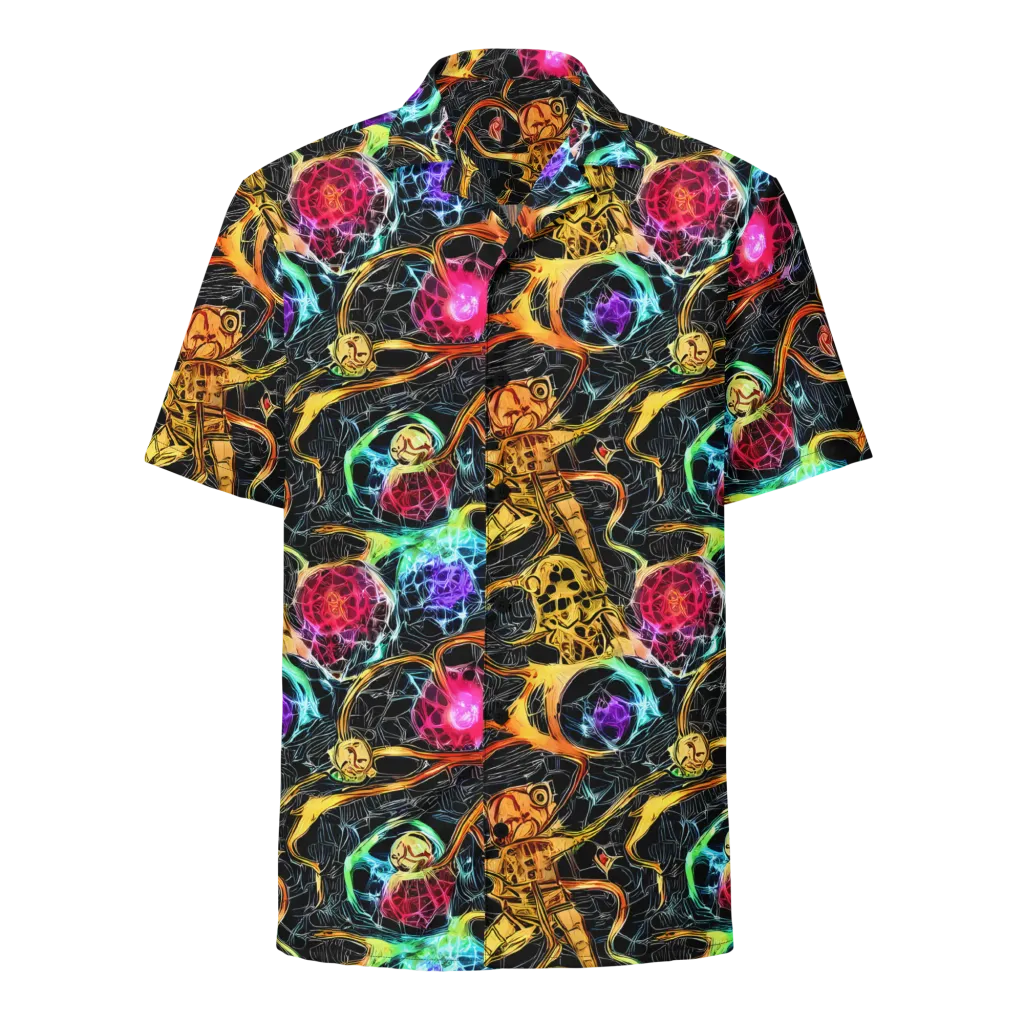 Psychedelic Pulsar on Button Shirt — Front