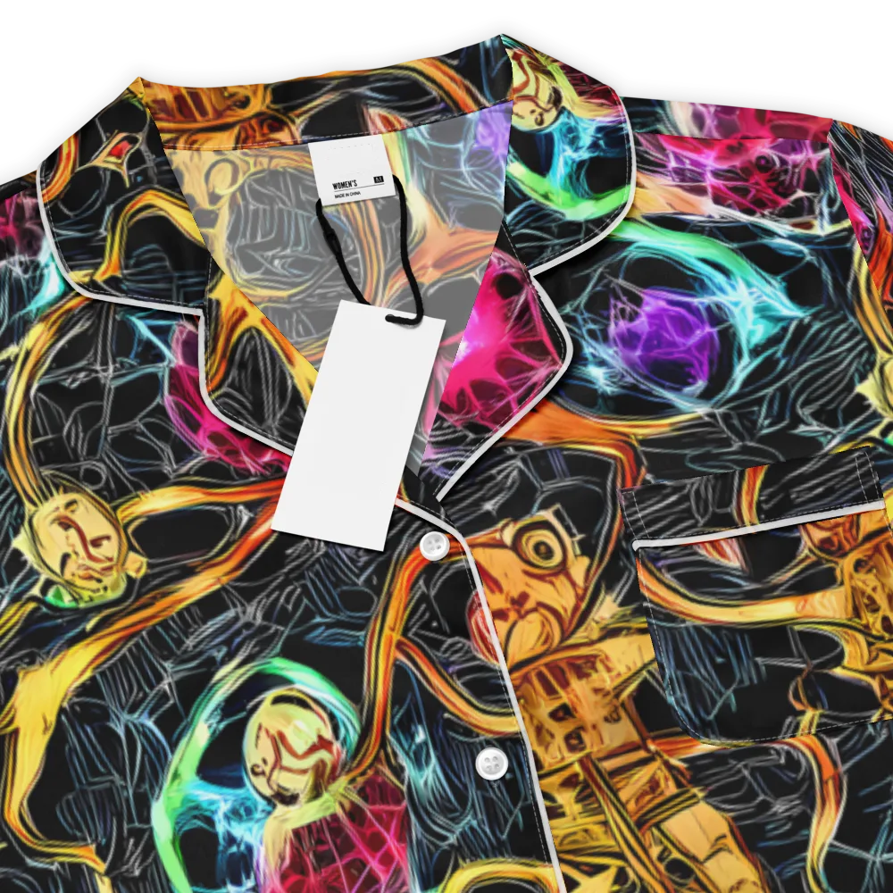 Psychedelic Pulsar on Women's Short Sleeve Pajama Top — Product details