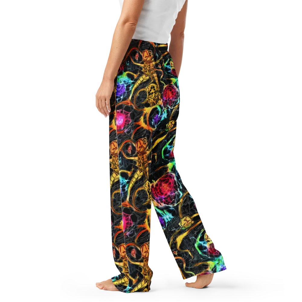 Psychedelic Pulsar on Women's Pajama Pants — Left