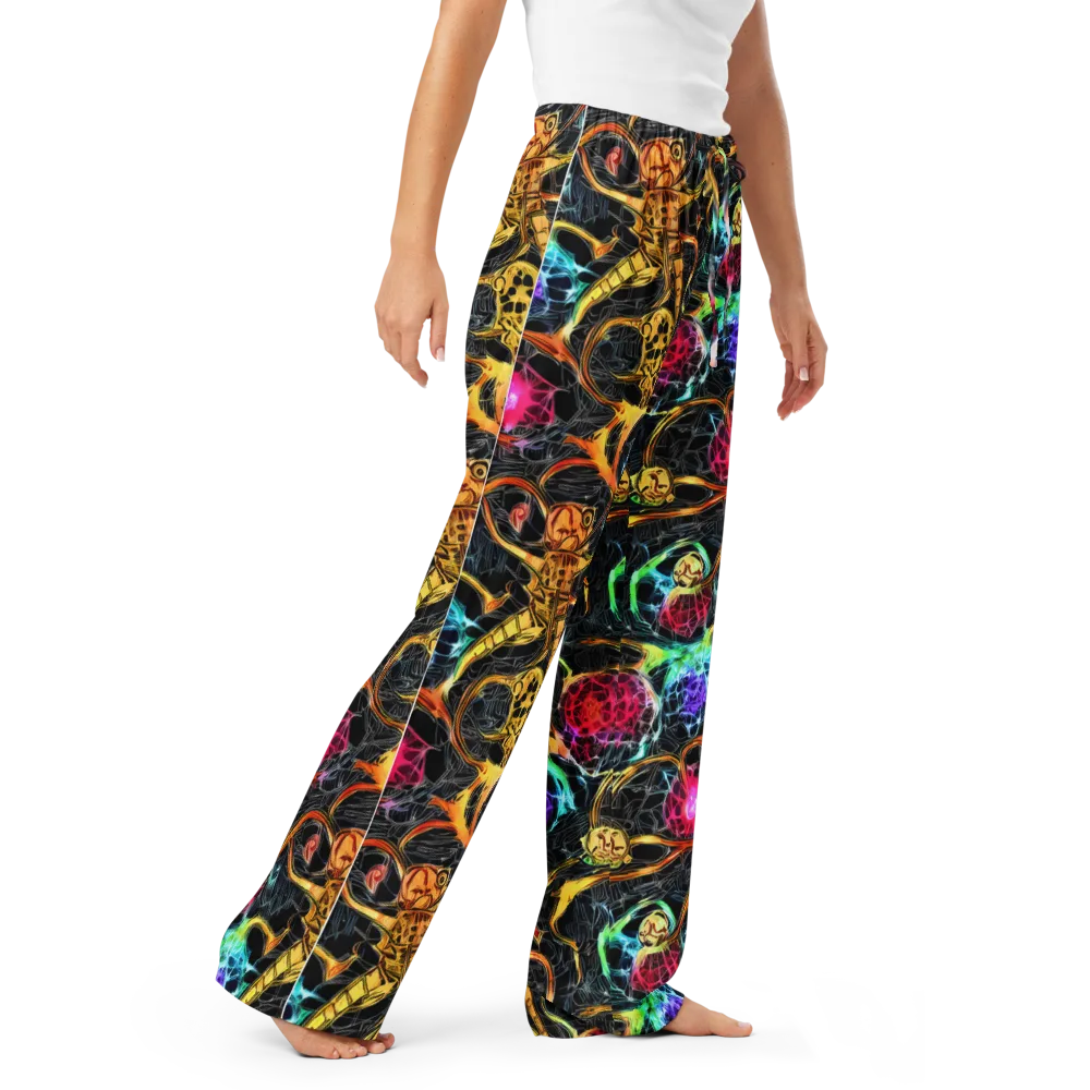 Psychedelic Pulsar on Women's Pajama Pants — Right Front