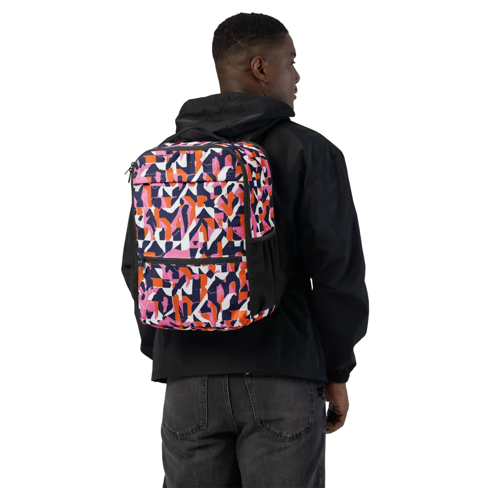 Flamingo Static on Utility Backpack — Back
