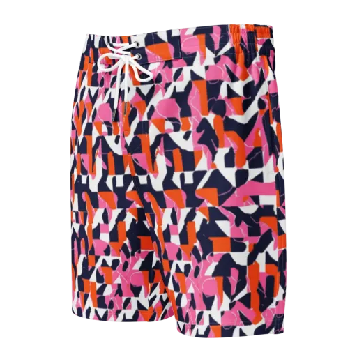 Flamingo Static on a Men's Board Shorts