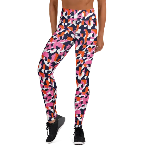 Flamingo Static on a Yoga Leggings
