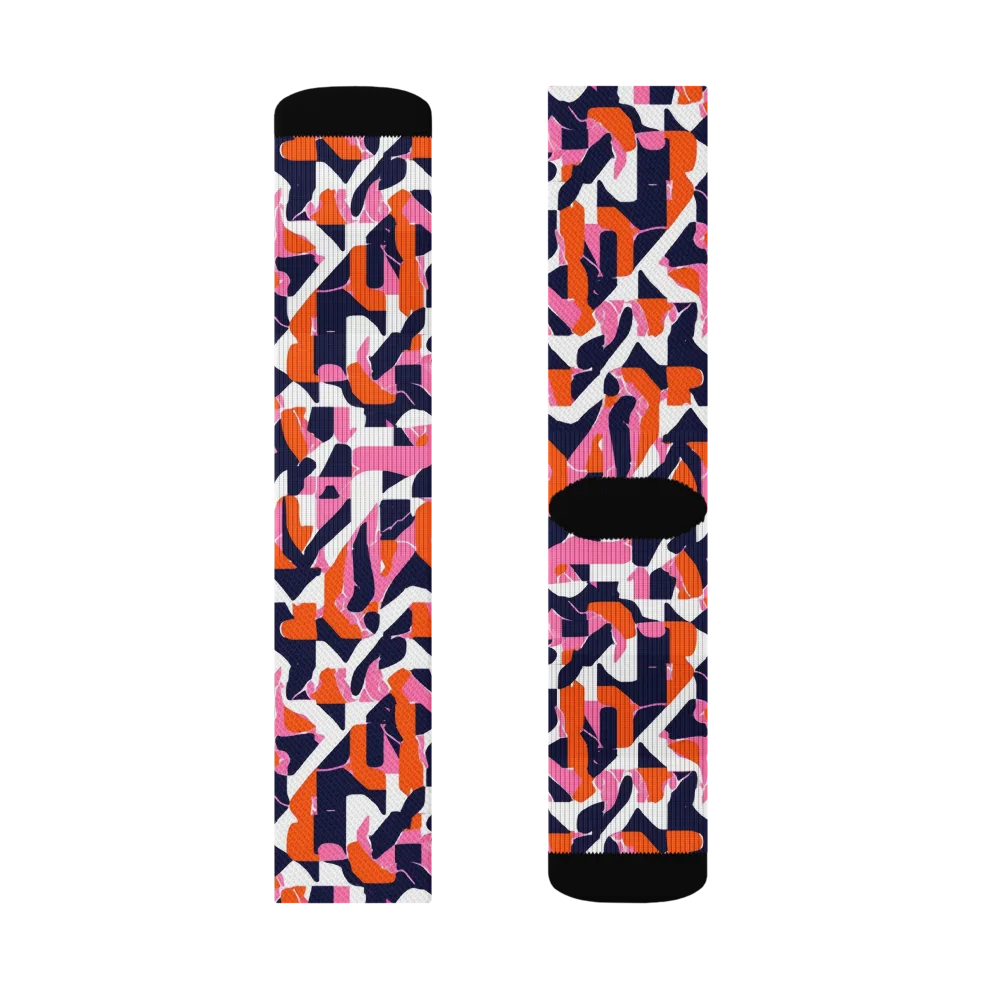 Flamingo Static on Socks — Right Sock