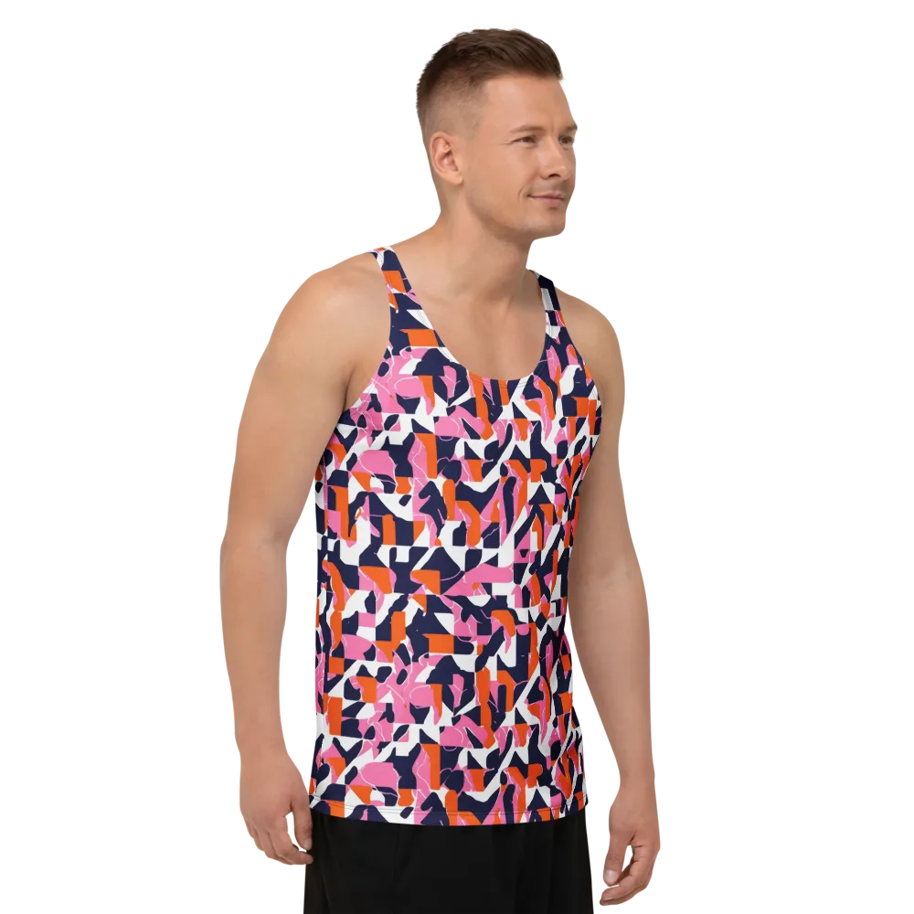 Flamingo Static on Men's Tank Top — Right Front