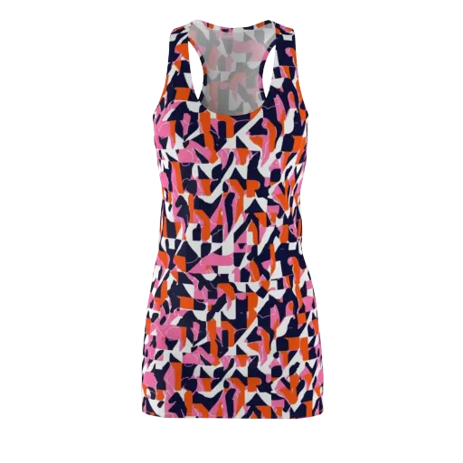 Flamingo Static on a Racerback Dress