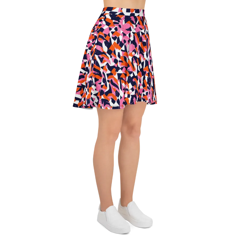 Flamingo Static on Skater Skirt — Right