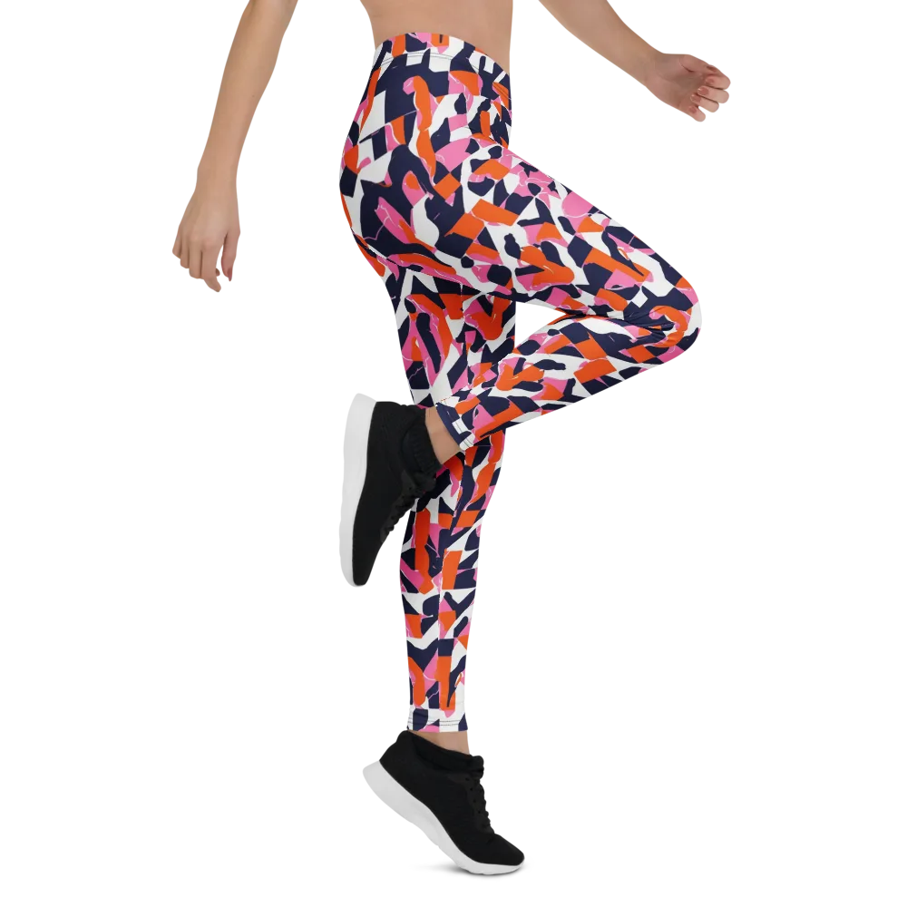 Flamingo Static on Leggings — Right