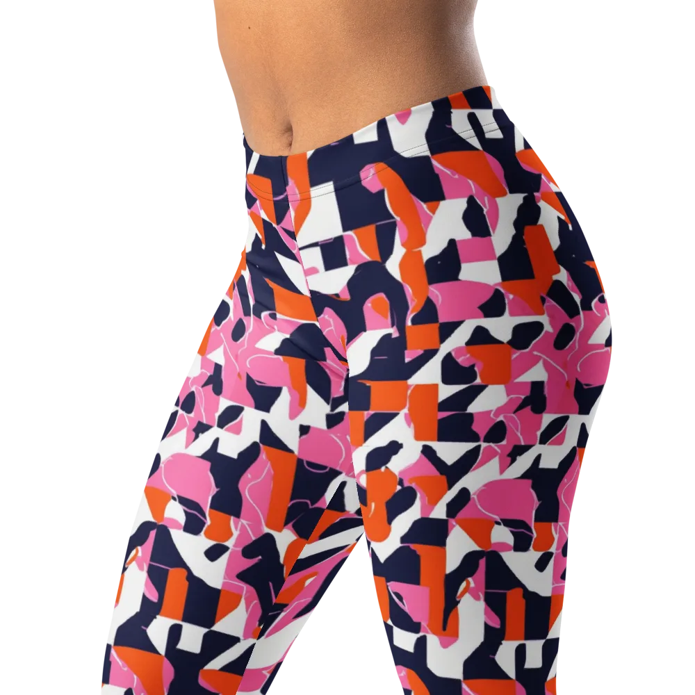 Flamingo Static on Leggings — Left Front