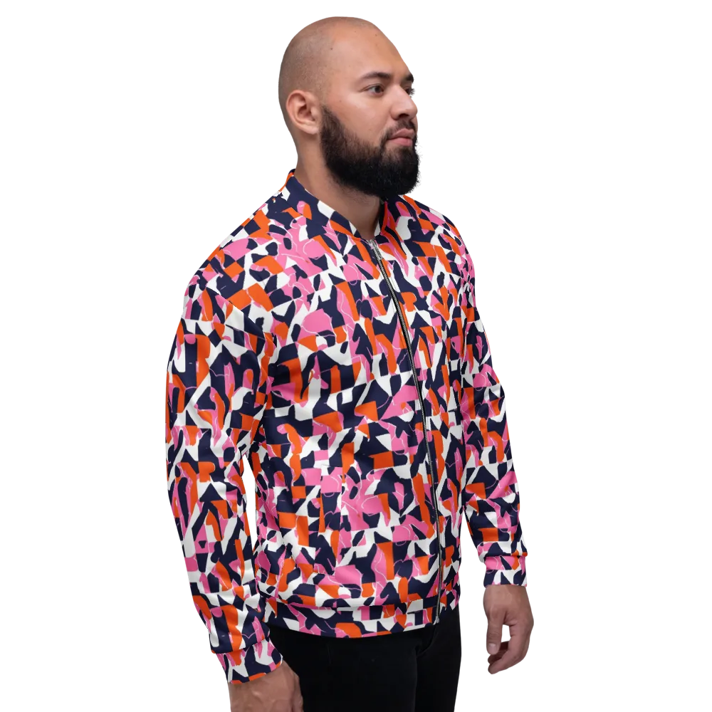 Flamingo Static on Bomber Jacket — Right