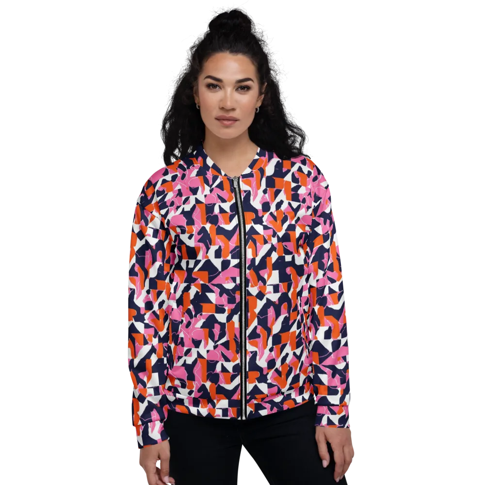Flamingo Static on Bomber Jacket — Front