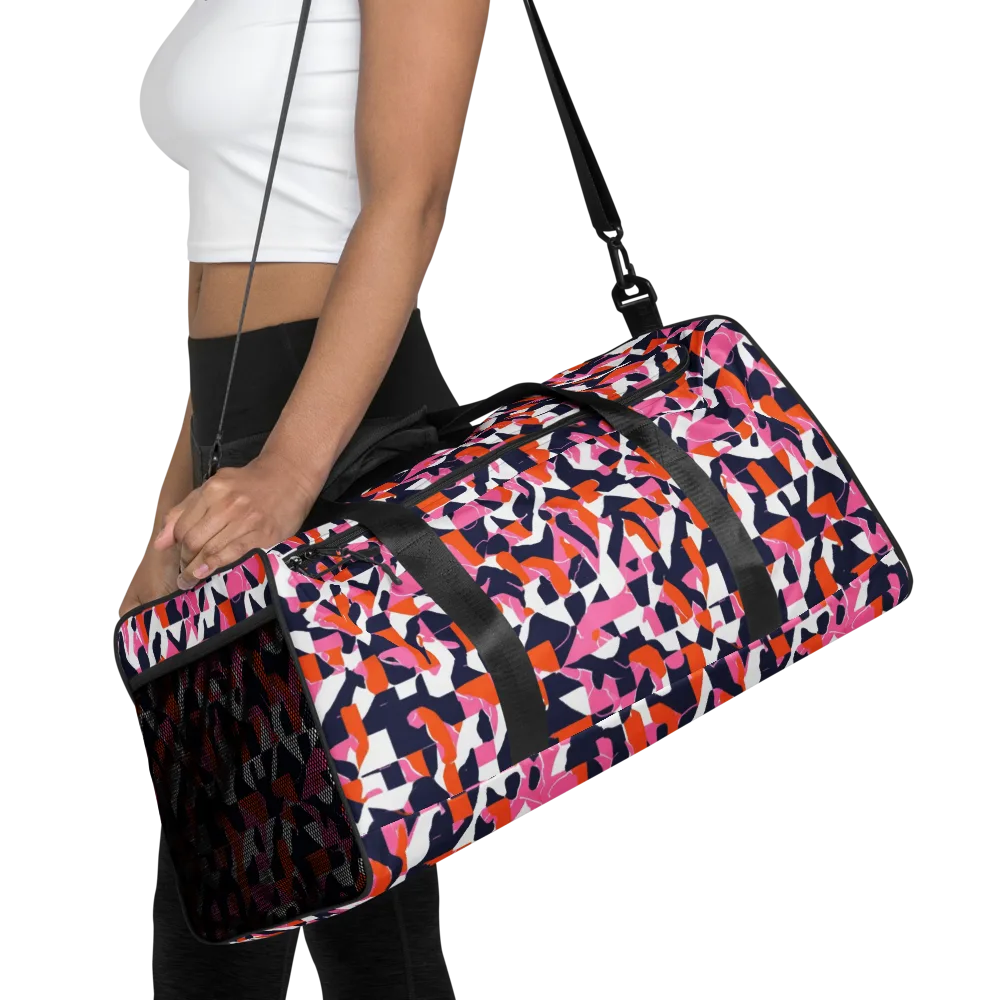 Flamingo Static on Duffle Bag — Front