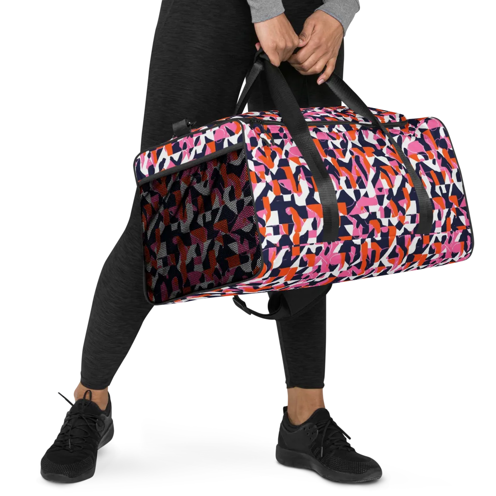 Flamingo Static on Duffle Bag — Right Front
