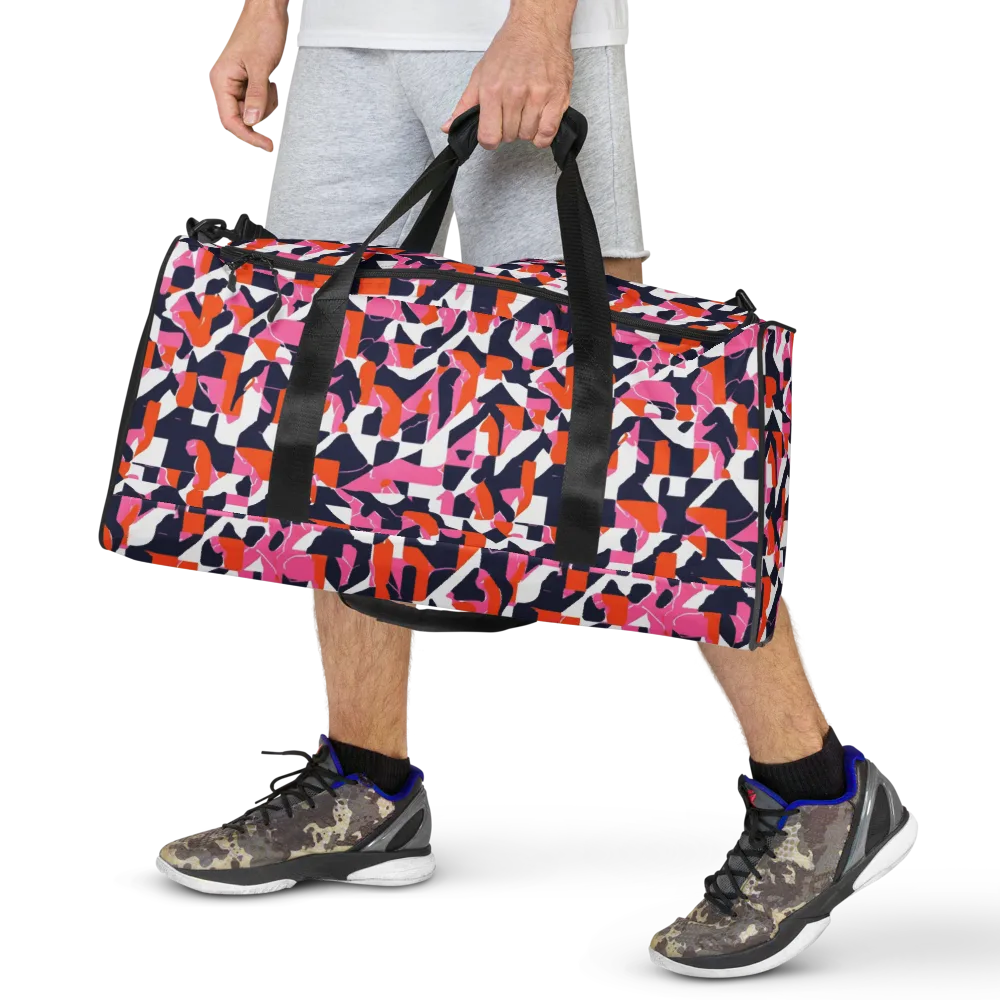 Flamingo Static on Duffle Bag — Front